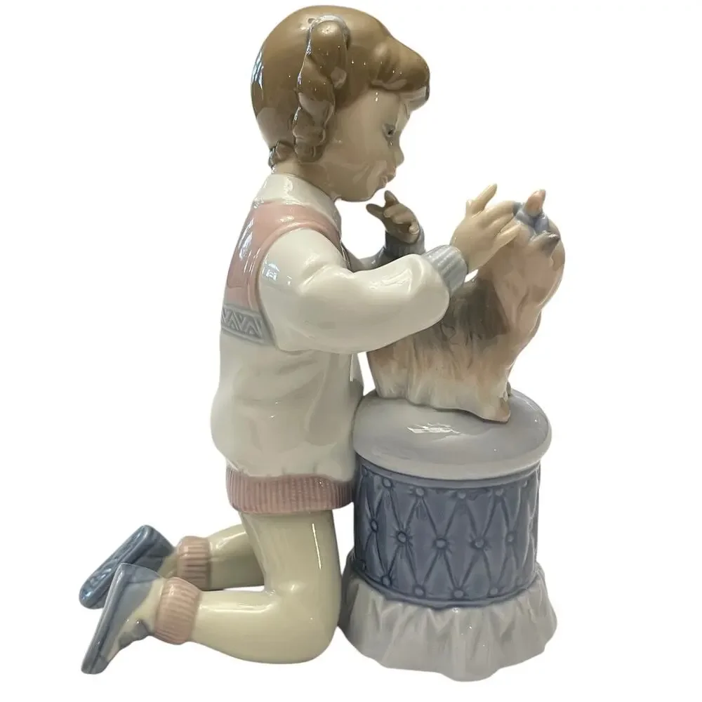 Vintage LLADRO 7" Porcelain Figurine "MY PRETTY PUPPY" #6635 No Box From Spain - Picture 3 of 5
